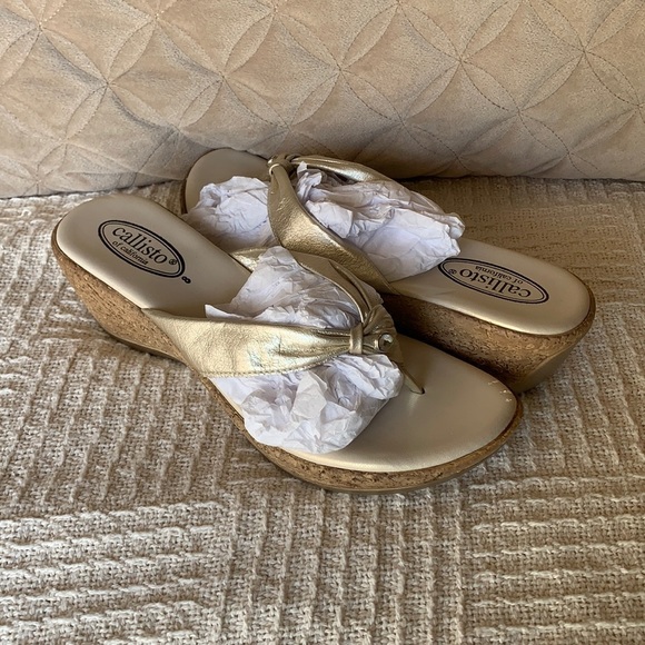 Callisto rhinestone Golf sandals 8 worn once - Picture 1 of 5